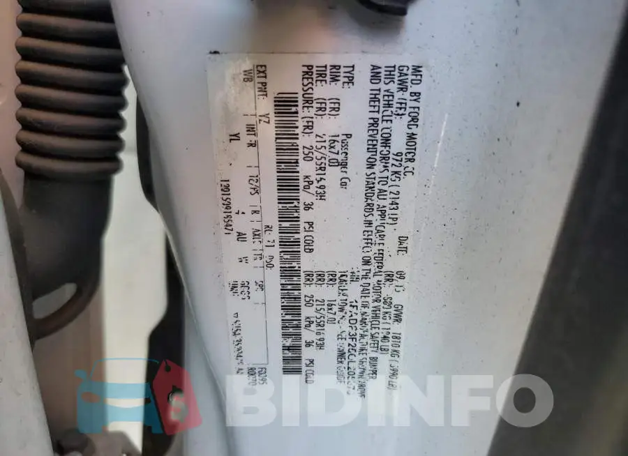 1FADP3F25GL205870 Photo# 12