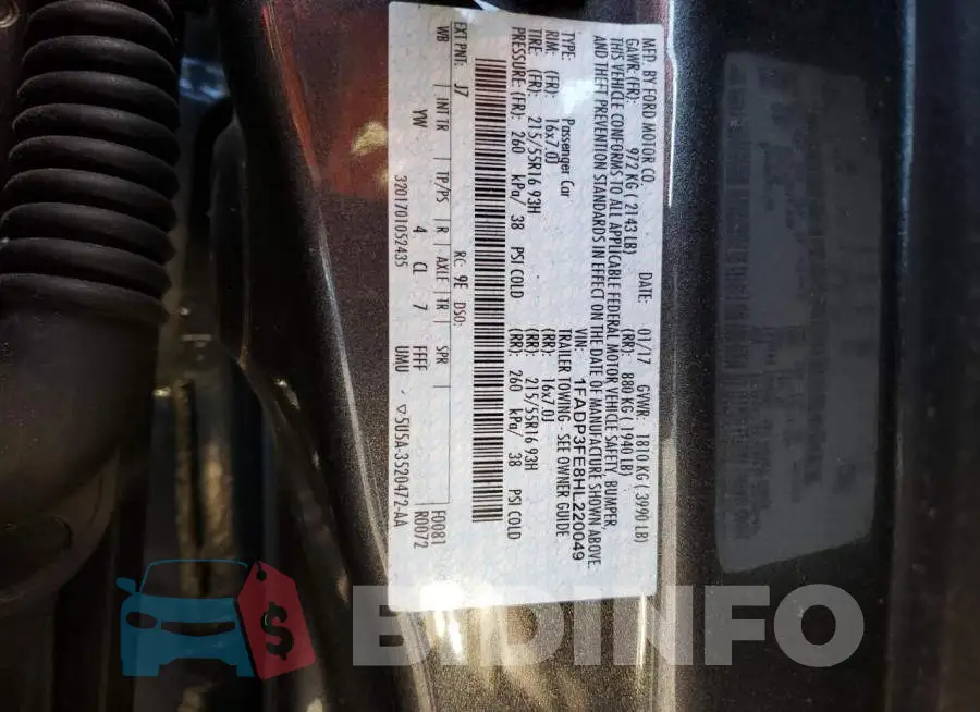 1FADP3FE8HL220049 Photo# 12