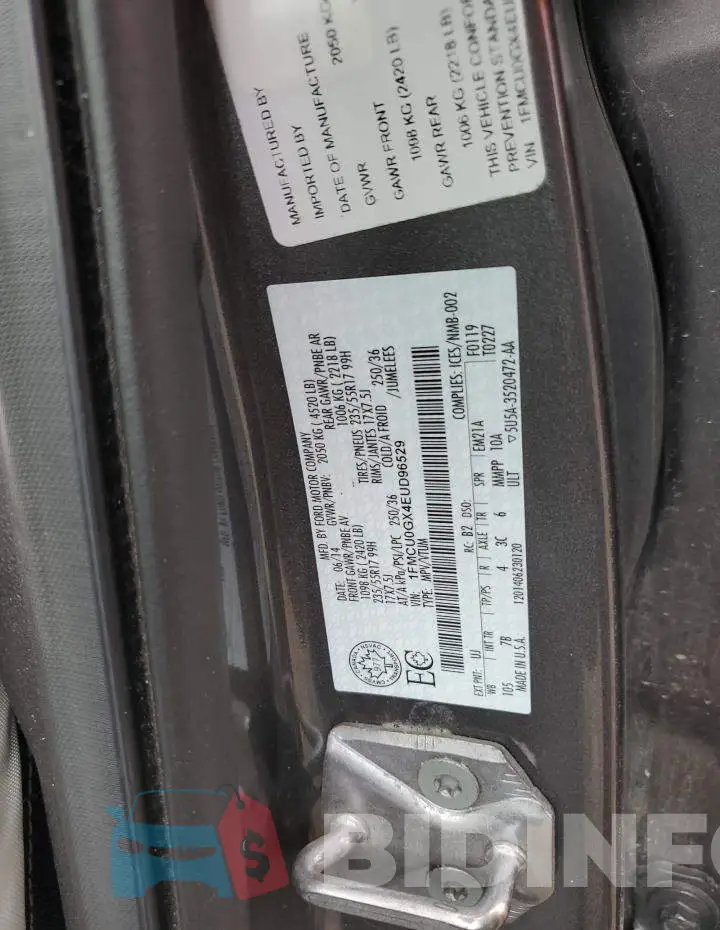 1FMCU0GX4EUD96529 Photo# 12