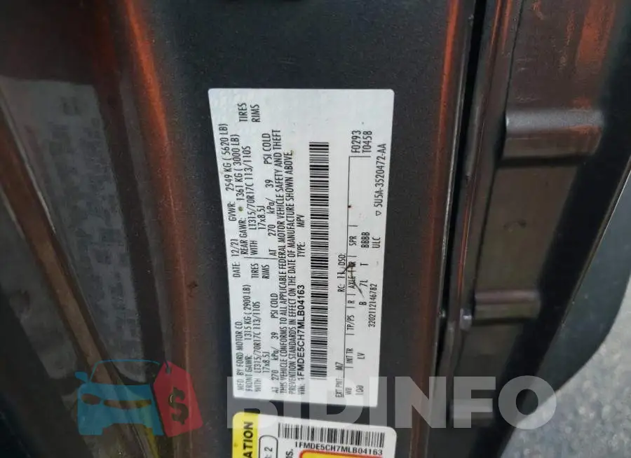 1FMDE5CH7MLB04163 Photo# 12