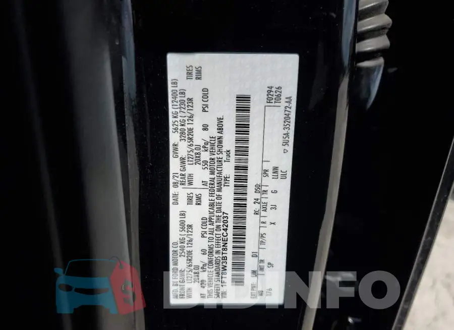 1FT8W3BT8NEC42037 Photo# 10