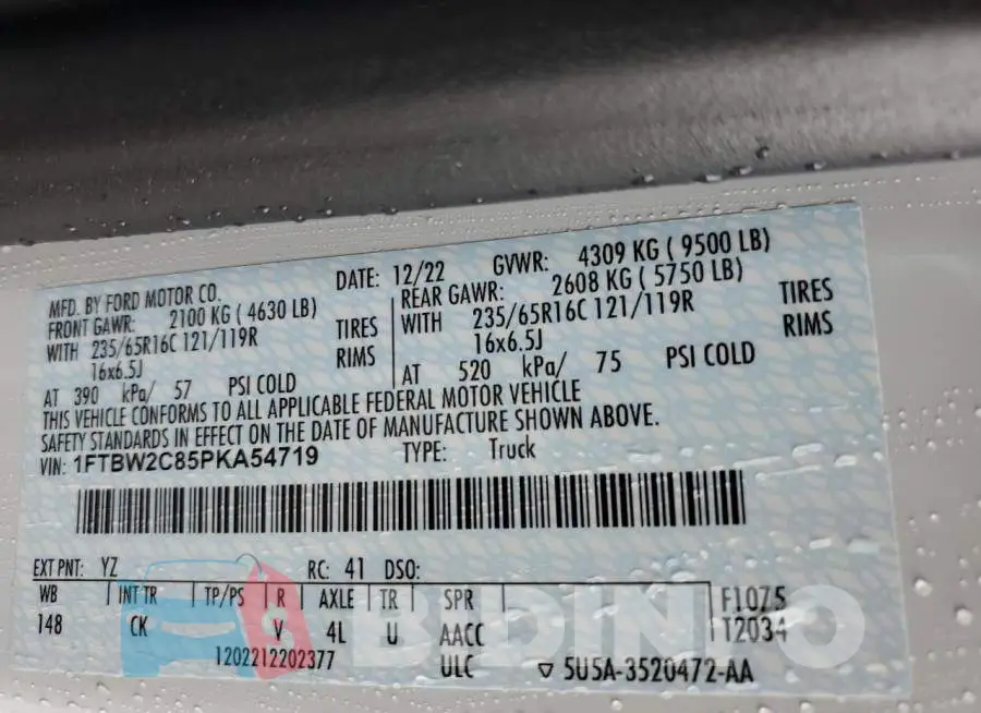 1FTBW2C85PKA54719 Photo# 13
