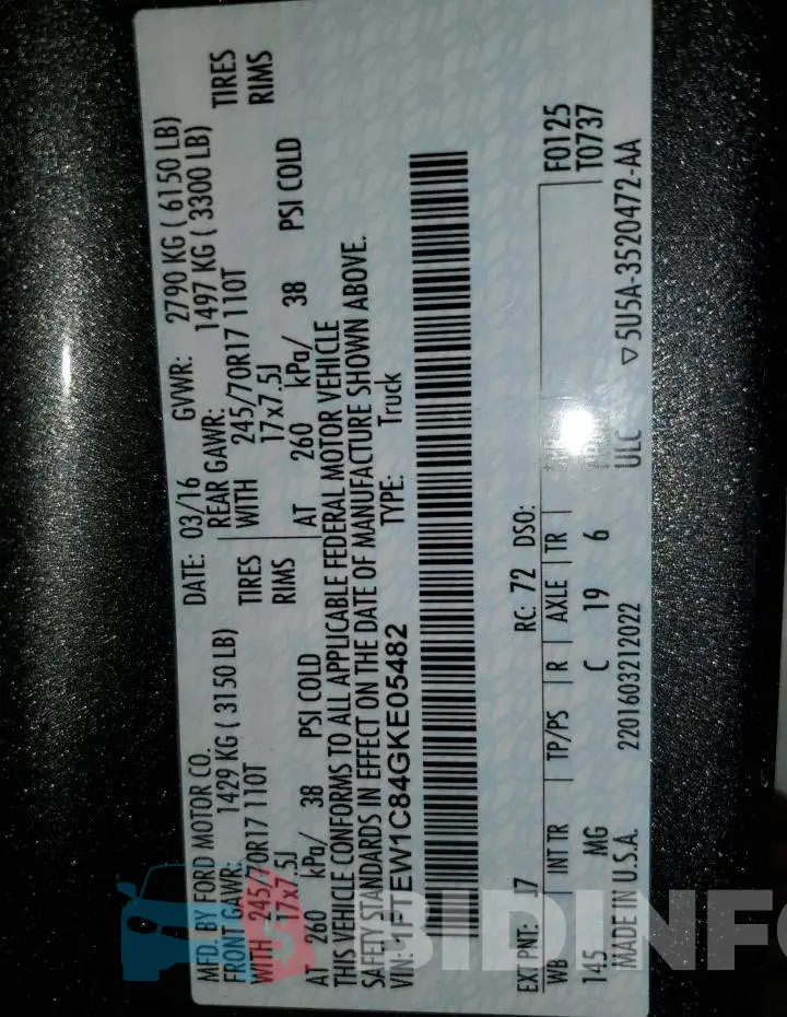 1FTEW1C84GKE05482 Photo# 12