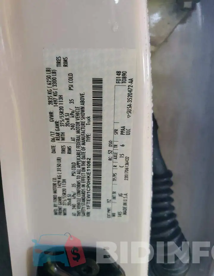1FTEW1CP0HKE11062 Photo# 13