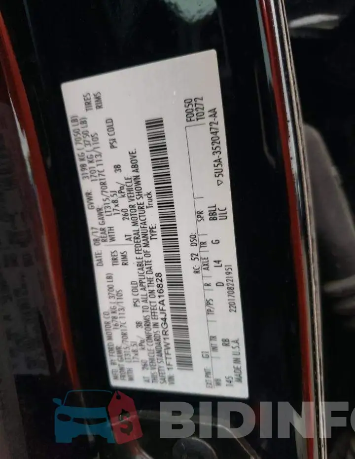1FTFW1RG4JFA16828 Photo# 12