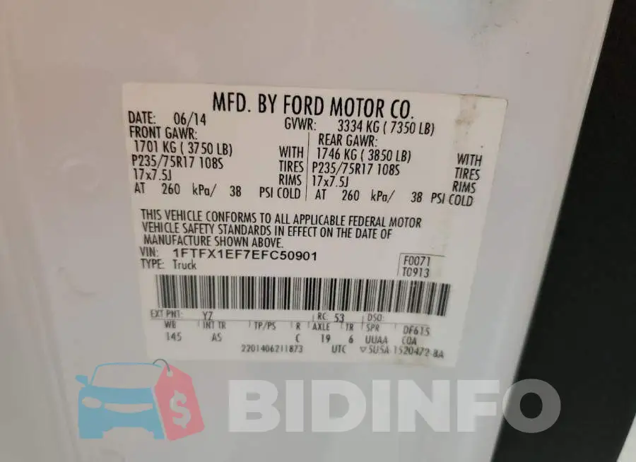 1FTFX1EF7EFC50901 Photo# 12