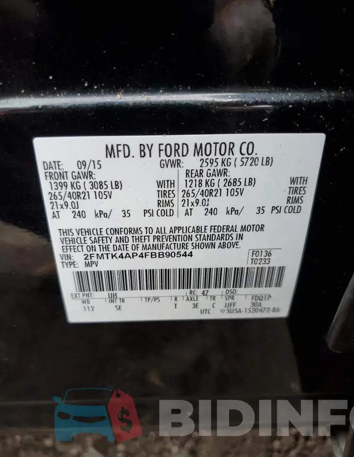 2FMTK4AP4FBB90544 Photo# 12