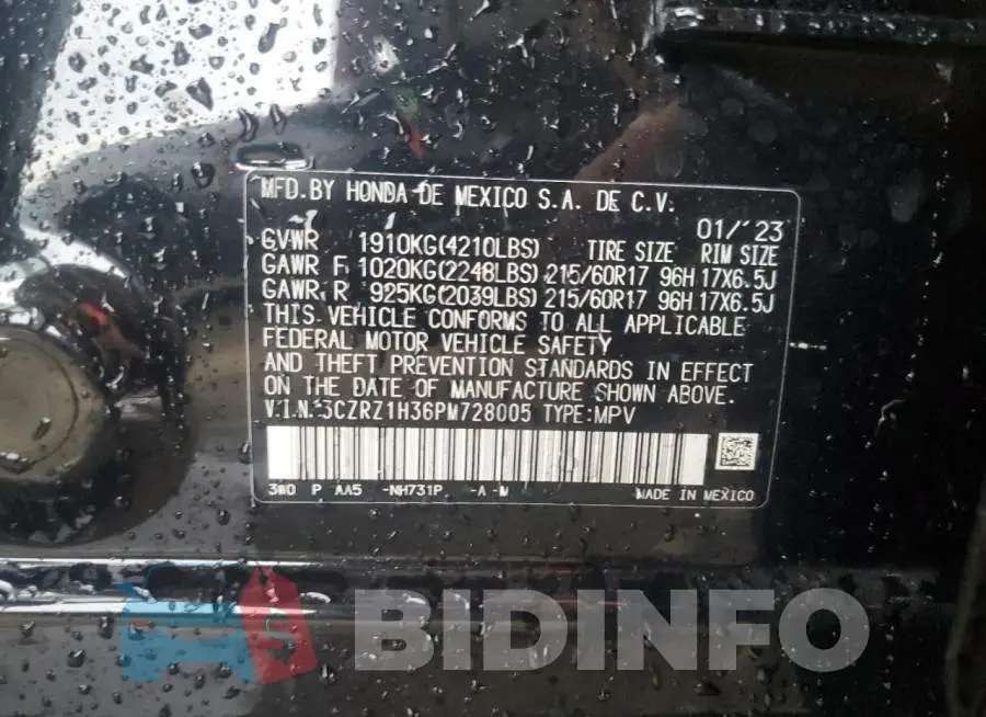 3CZRZ1H36PM728005 Photo# 13