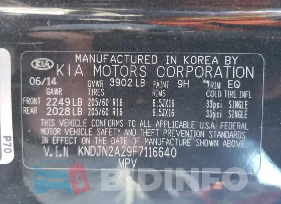 KNDJN2A29F7116640 Photo# 13