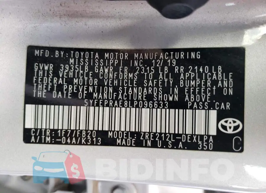 5YFEPRAE8LP096633 Photo# 12
