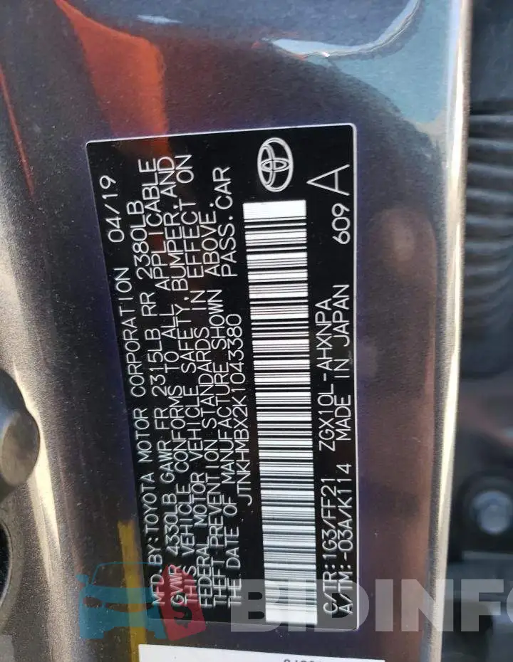 JTNKHMBX2K1043380 Photo# 13