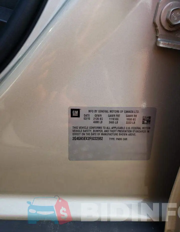 2G4GK5EX2F9222982 Photo# 12