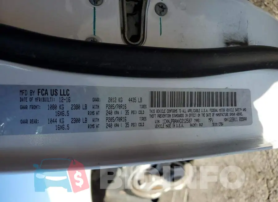 1C4NJPBAXHD212507 Photo# 12