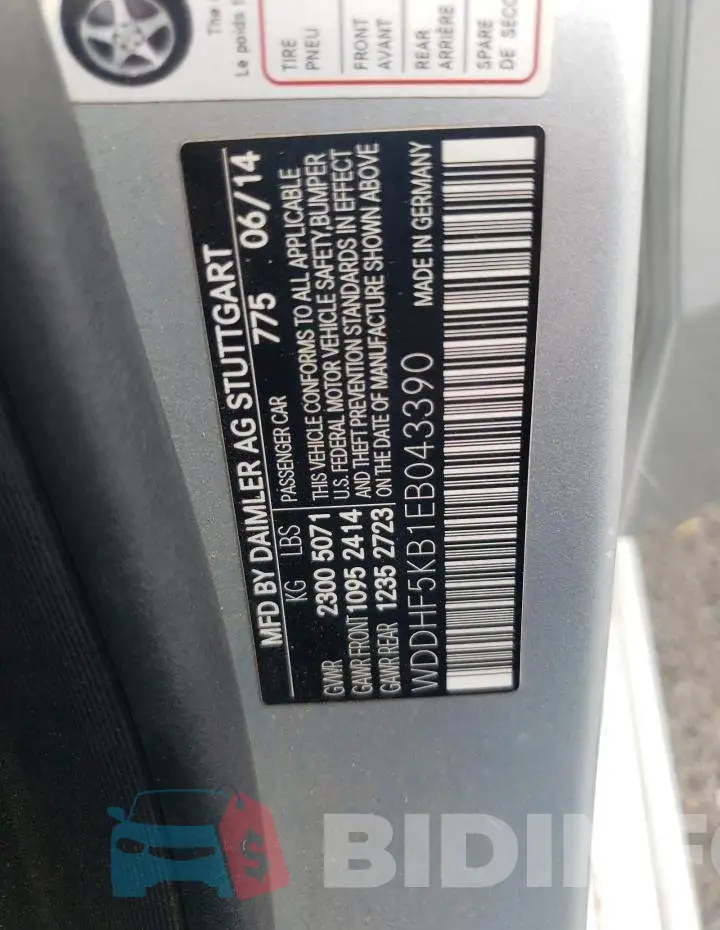 WDDHF5KB1EB043390 Photo# 12
