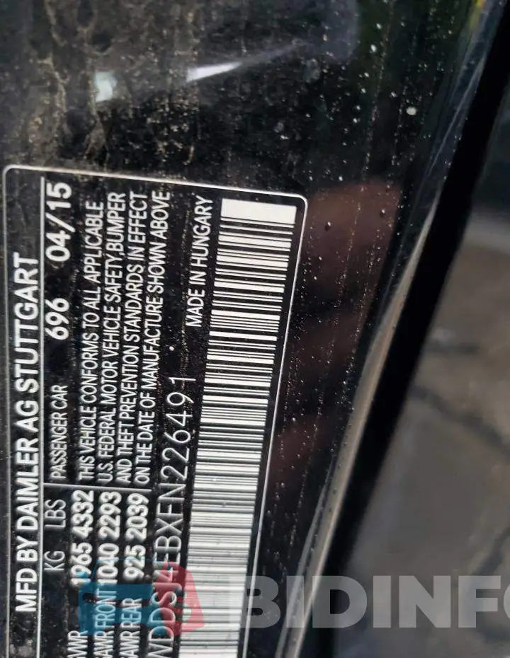 WDDSJ4EBXFN226491 Photo# 12