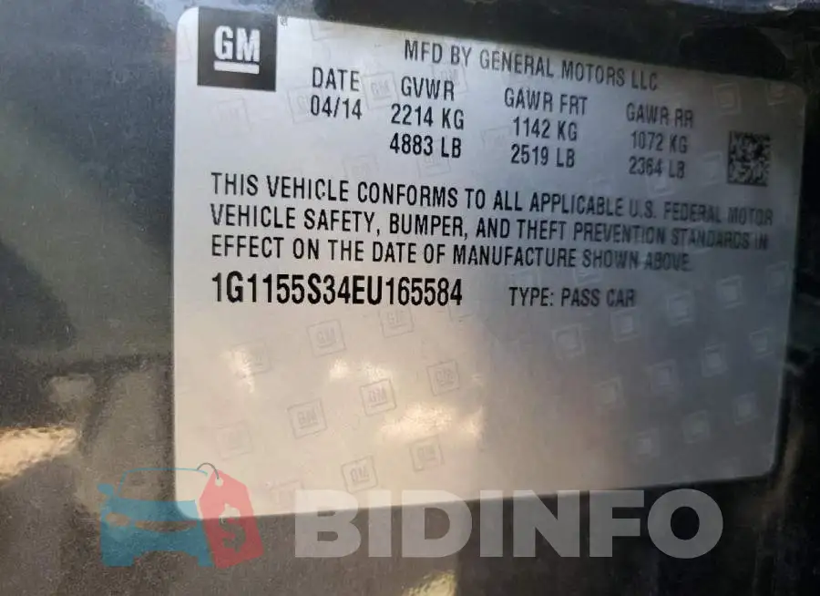 1G1155S34EU165584 Photo# 12