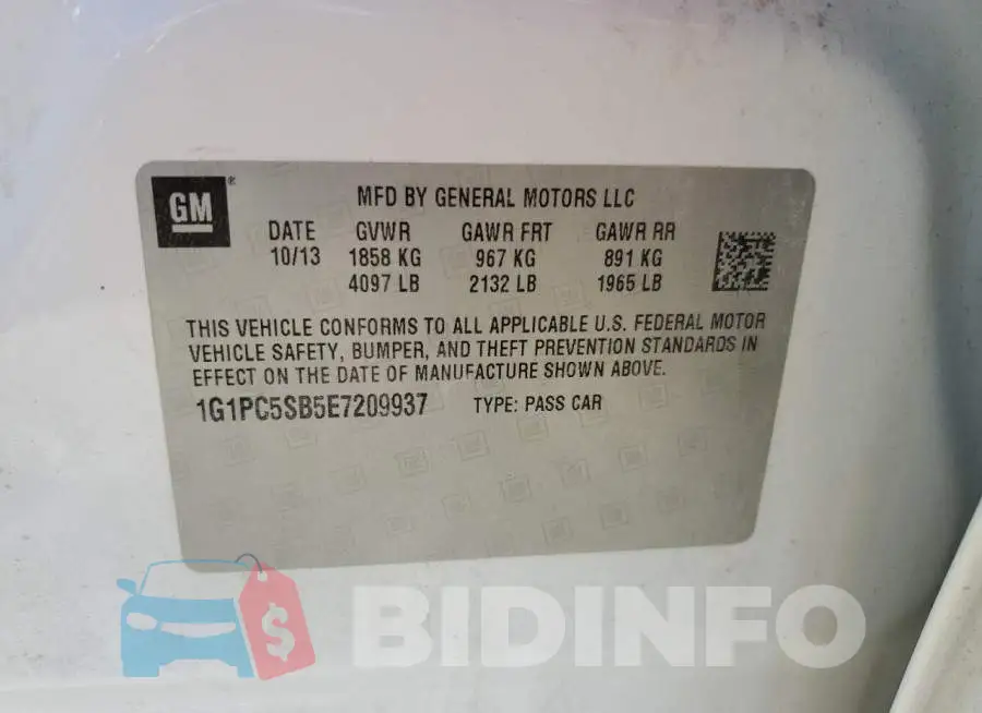 1G1PC5SB5E7209937 Photo# 12