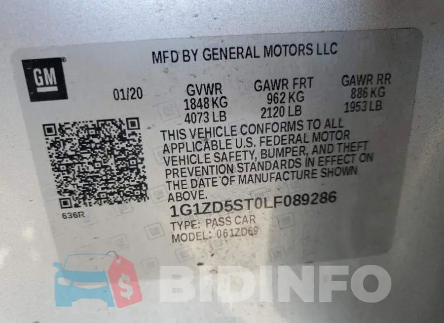 1G1ZD5ST0LF089286 Photo# 12