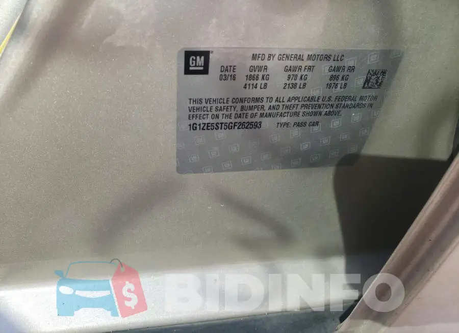 1G1ZE5ST5GF262593 Photo# 10