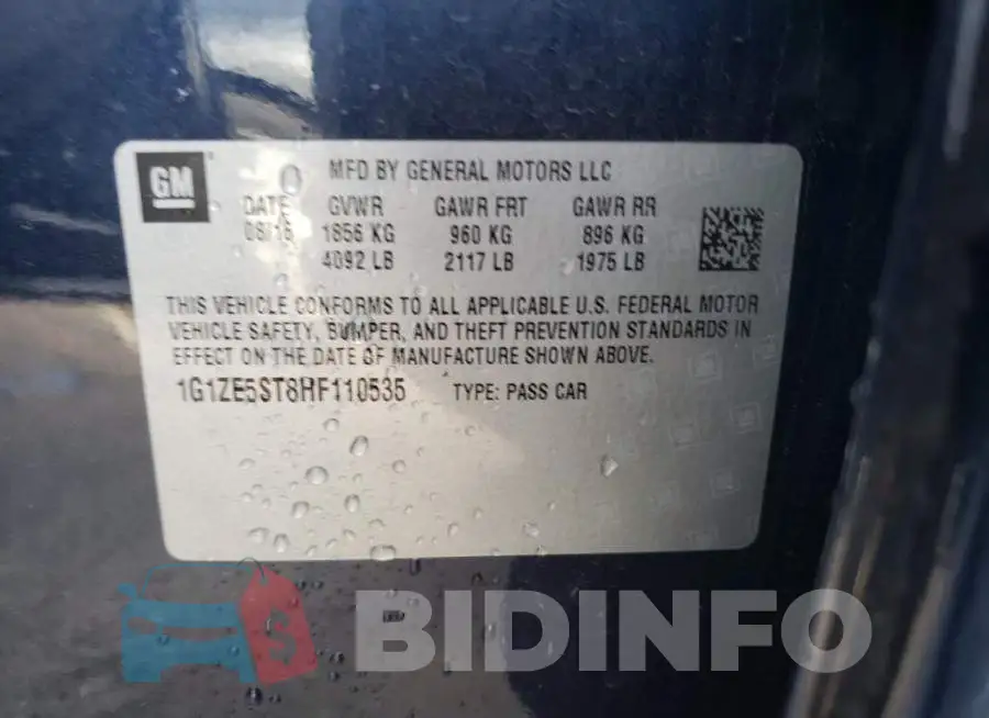 1G1ZE5ST8HF110535 Photo# 12