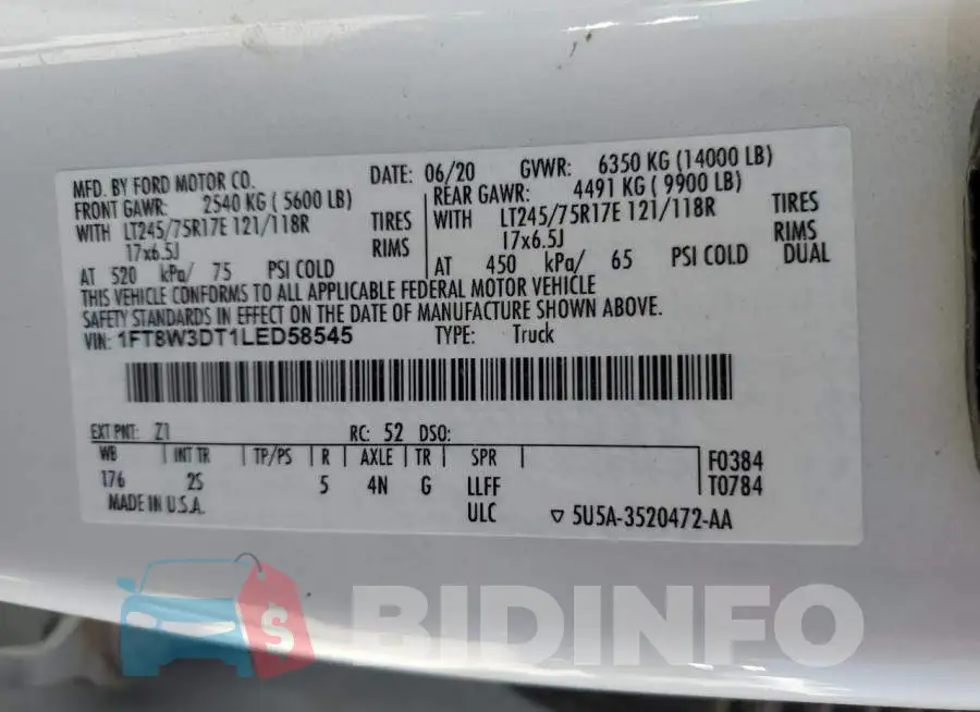 1FT8W3DT1LED58545 Photo# 12