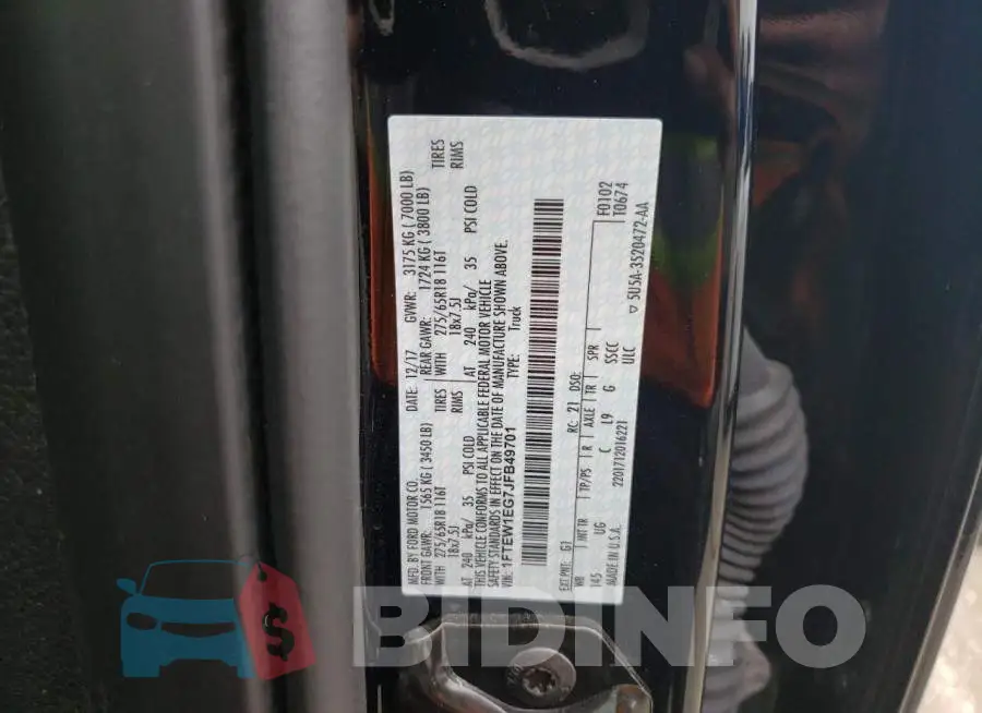 1FTEW1EG7JFB49701 Photo# 13