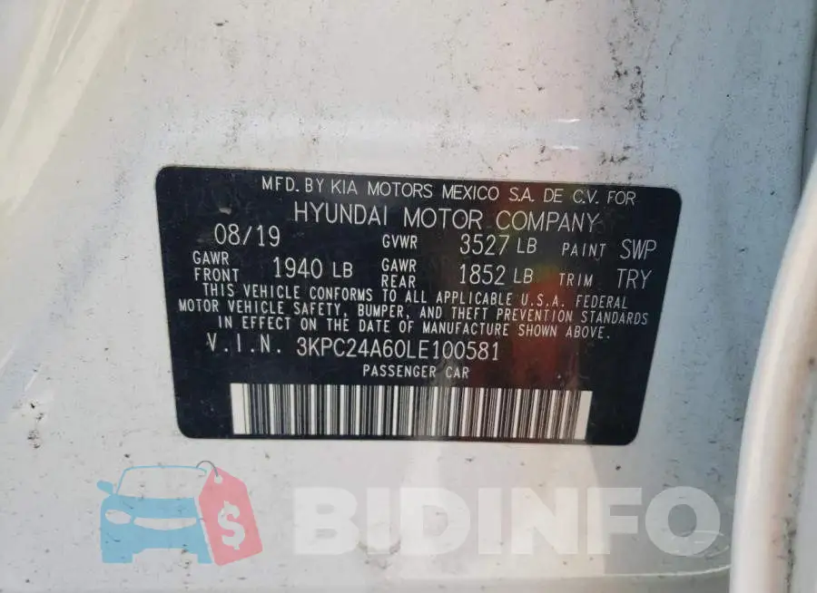3KPC24A60LE100581 Photo# 12