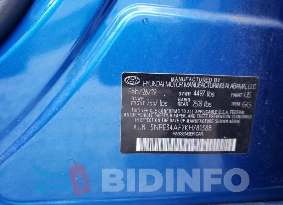 5NPE34AF2KH781388 Photo# 12