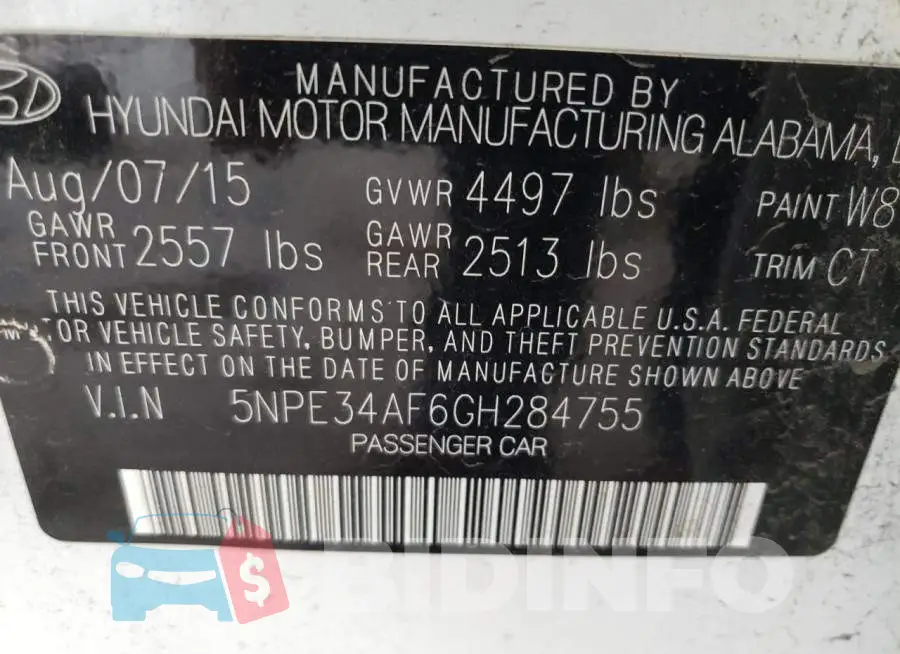 5NPE34AF6GH284755 Photo# 12
