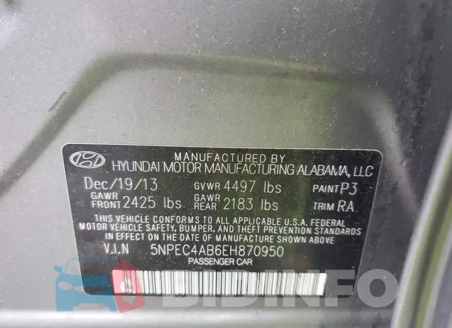 5NPEC4AB6EH870950 Photo# 12