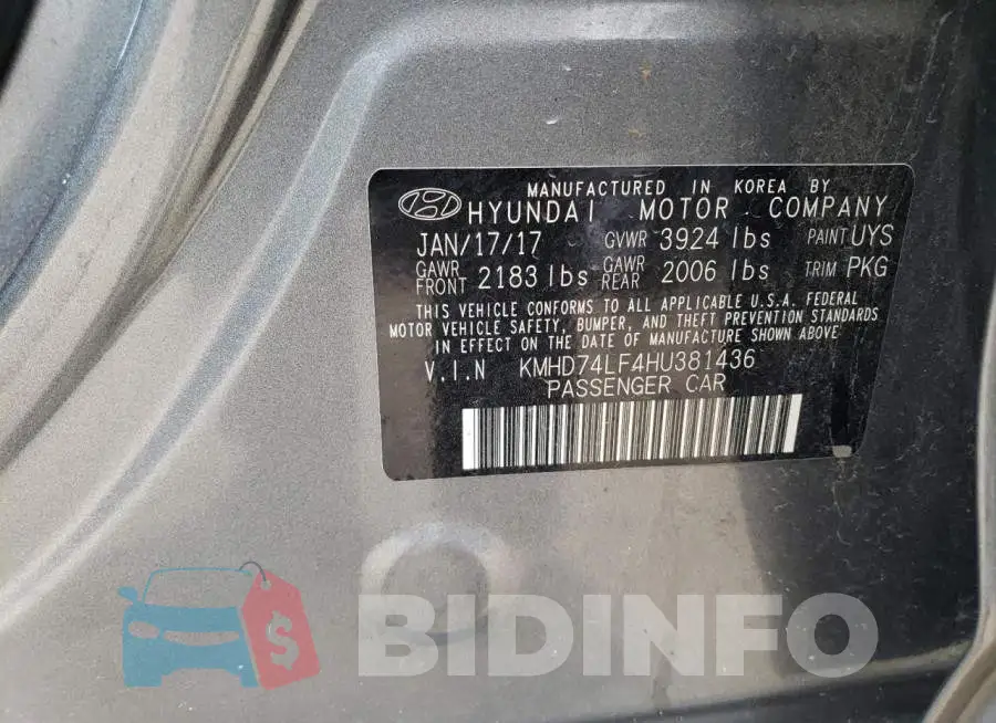 KMHD74LF4HU381436 Photo# 12