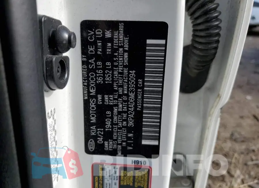 3KPA24AD6ME395094 Photo# 12
