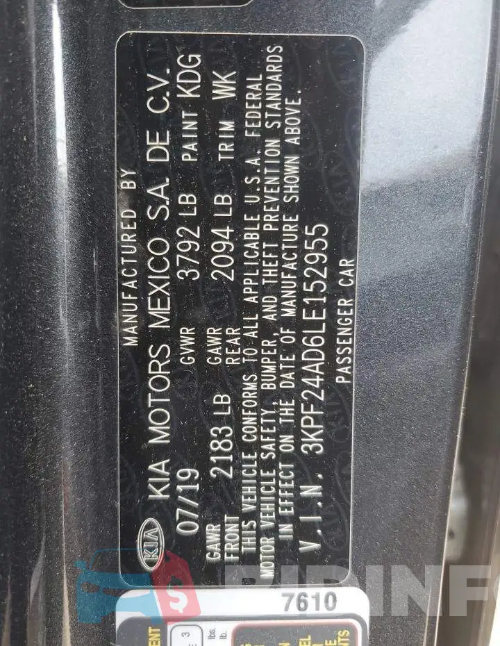 3KPF24AD6LE152955 Photo# 12