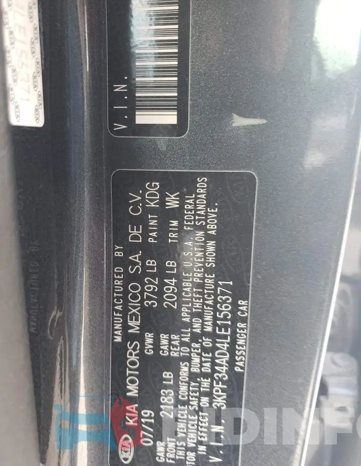 3KPF34AD4LE156371 Photo# 12