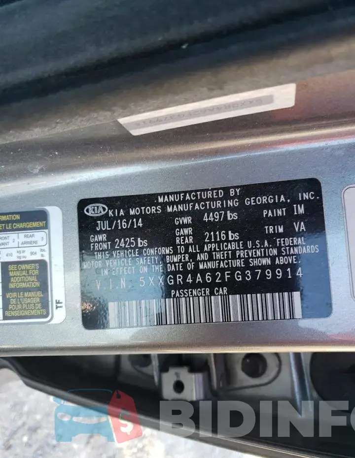 5XXGR4A62FG379914 Photo# 13