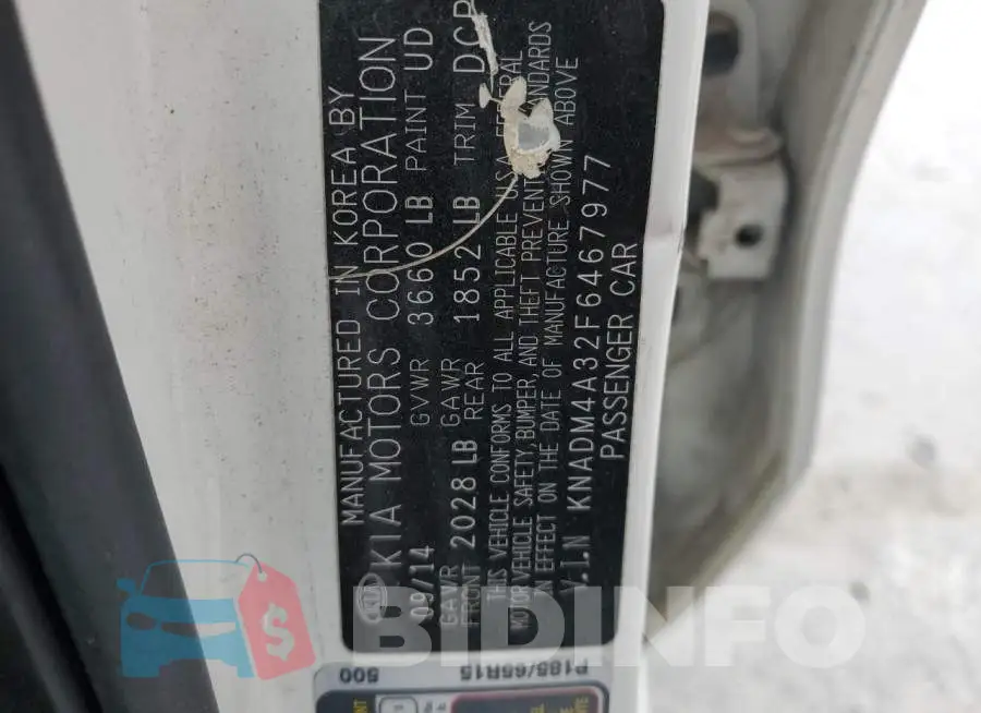KNADM4A32F6467977 Photo# 12