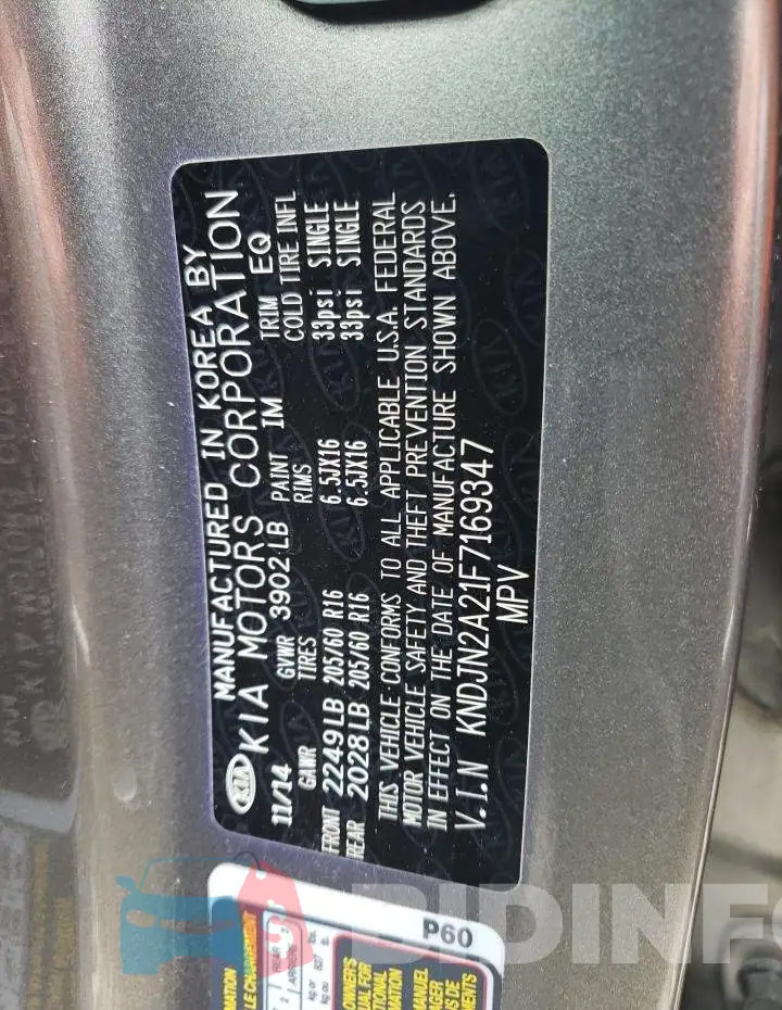 KNDJN2A21F7169347 Photo# 13