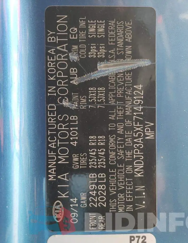 KNDJP3A5XF7149124 Photo# 13