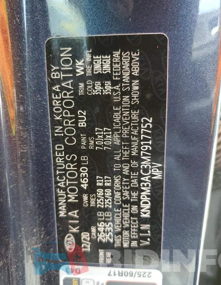 KNDPM3AC3M7917752 Photo# 13
