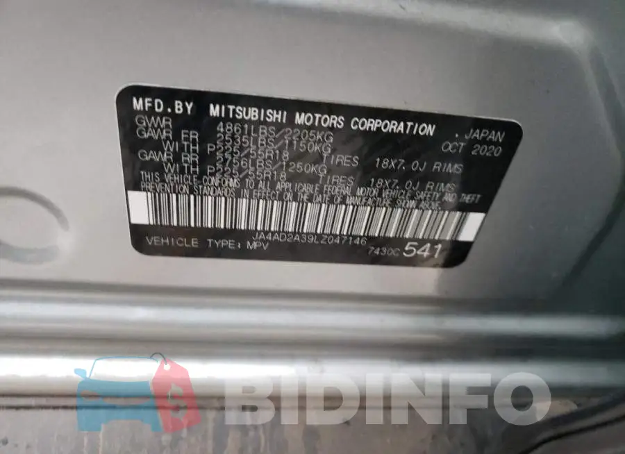 JA4AD2A39LZ047146 Photo# 13