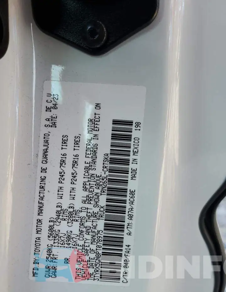 3TYRX5GN8PT078975 Photo# 12