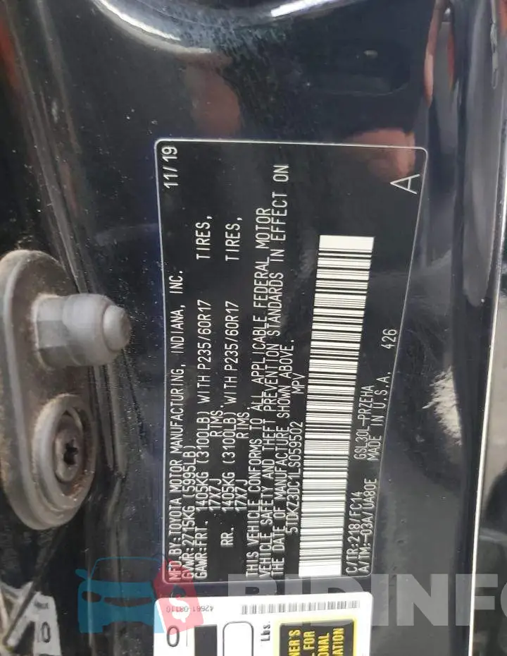 5TDKZ3DC1LS059502 Photo# 14