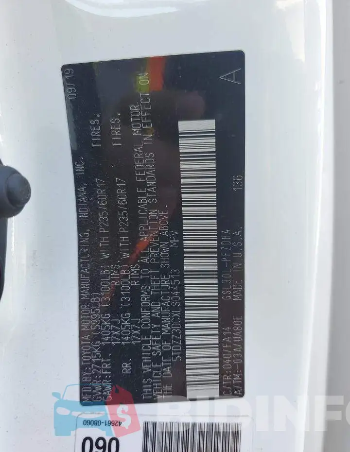5TDZZ3DCXLS044513 Photo# 13