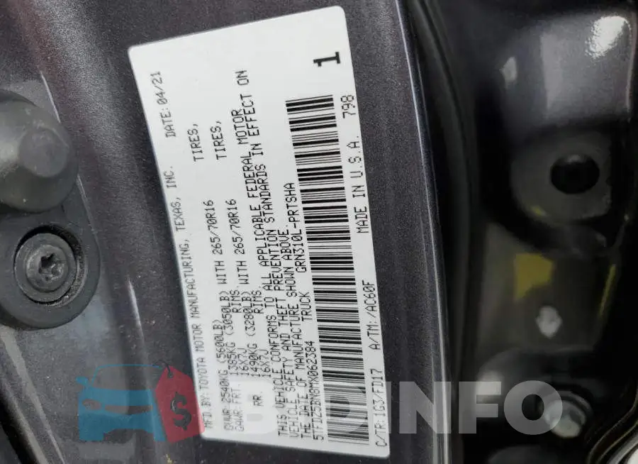 5TFDZ5BN8MX062384 Photo# 12