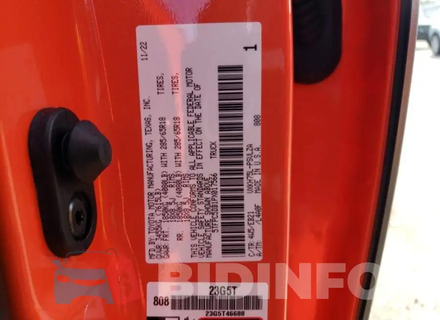 5TFPC5DB1PX017566 Photo# 12