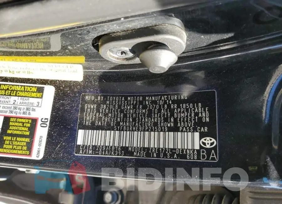 5YFBURHE9FP215019 Photo# 12