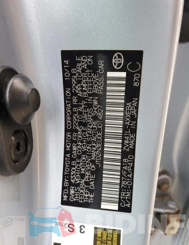 JTDZN3EU0EJ014827 Photo# 12