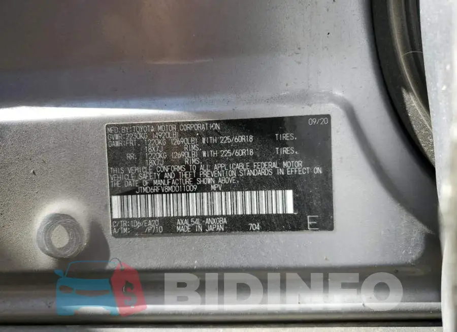 JTMD6RFV8MD011009 Photo# 14
