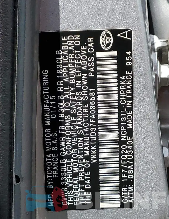 VNKKTUD37FA036581 Photo# 12