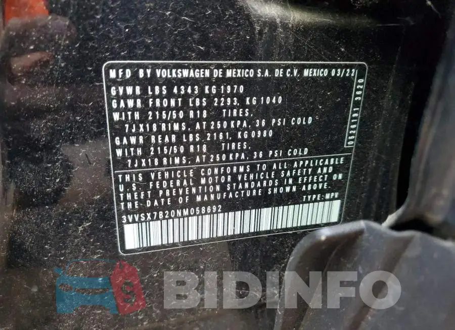 3VVSX7B20NM058692 Photo# 12